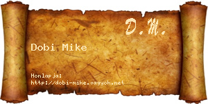 Dobi Mike névjegykártya